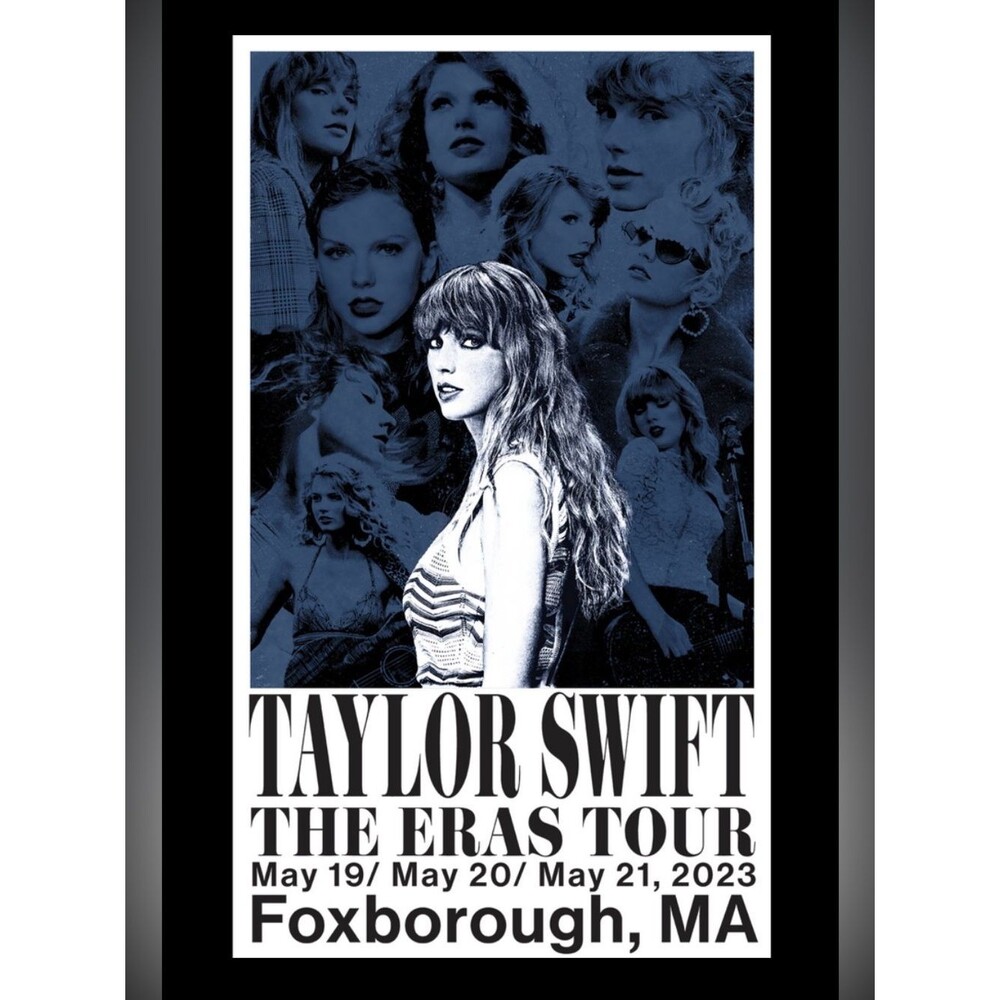 Taylor Swift The Eras Tour May 2023 Foxborough, MA Concert Poster. BRAND NEW.